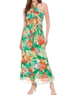 NWT Chiffon Halter Maxi Dress